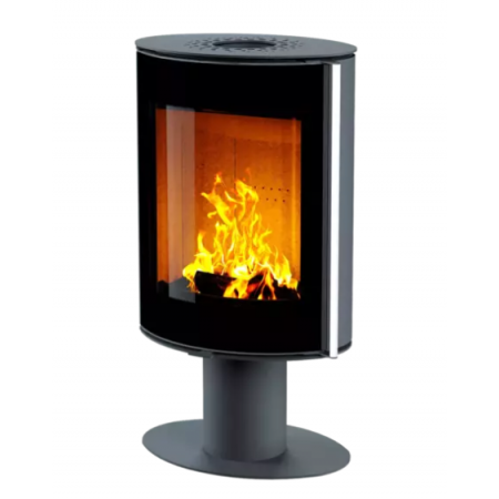 ПЕЧЬ-КАМИН OVAL с внешним радиусным стеклом