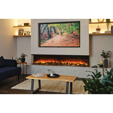 Электрокамин BRITISH FIRES New Forest 2400 with Deluxe Real logs - 2400 мм