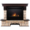 Stone Brick 26 AO с очагом 3D Cassette 630 Black Panel