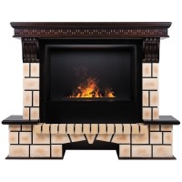 Stone Brick 26 AO с очагом 3D Cassette 630 Black Panel Stone Brick 26 AO с очагом 3D Cassette 630 Black Panel