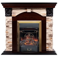 Dublin Rock AO с очагом Majestic Lux Brass