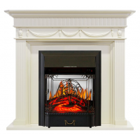Каминокомплект Corfu - Слоновая кость с очагом Majestic FX M Black