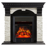 Каминокомплект Dublin - Венге / Сланец белый с очагом Majestic FX Black
