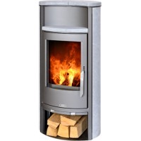 Печь-камин Pori 5 серая сталь тальк с верхней плитой