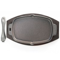 Чугунная сковорода со съемной ручкой (прямоугольная)